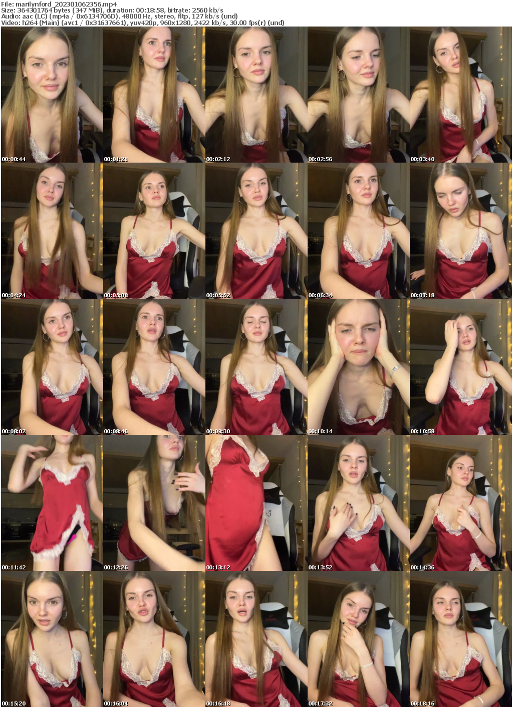 Preview thumb from marilynford on 2023-01-06 @ bongacams