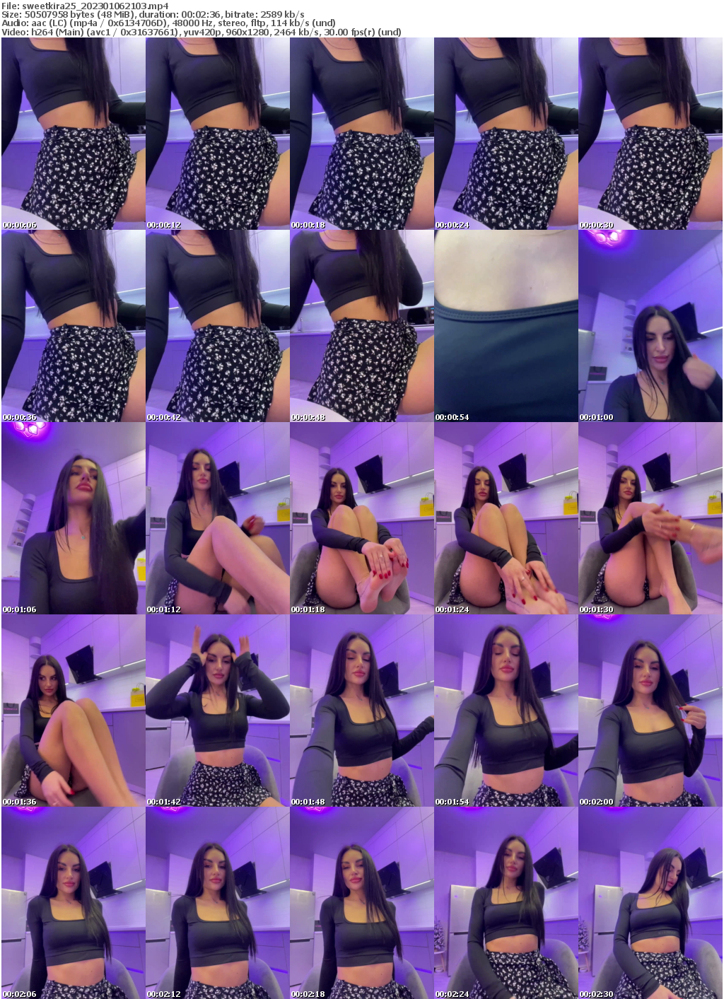 Preview thumb from sweetkira25 on 2023-01-06 @ bongacams