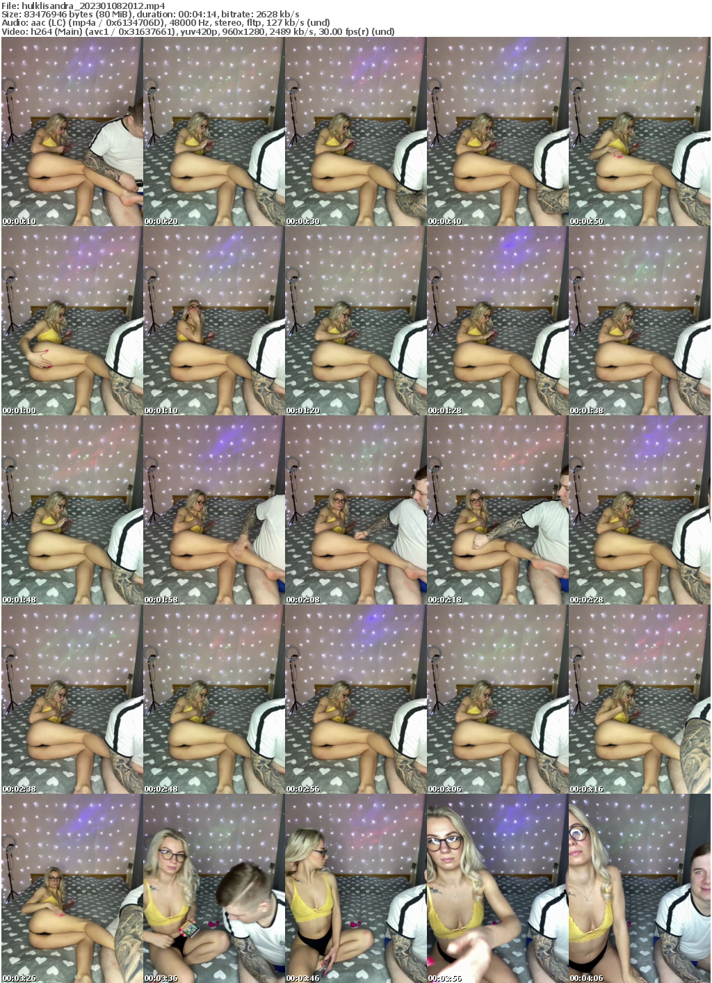 Preview thumb from hulklisandra on 2023-01-08 @ bongacams