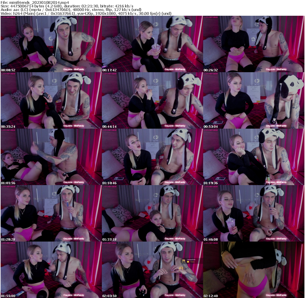 Preview thumb from minifriends on 2023-01-08 @ bongacams