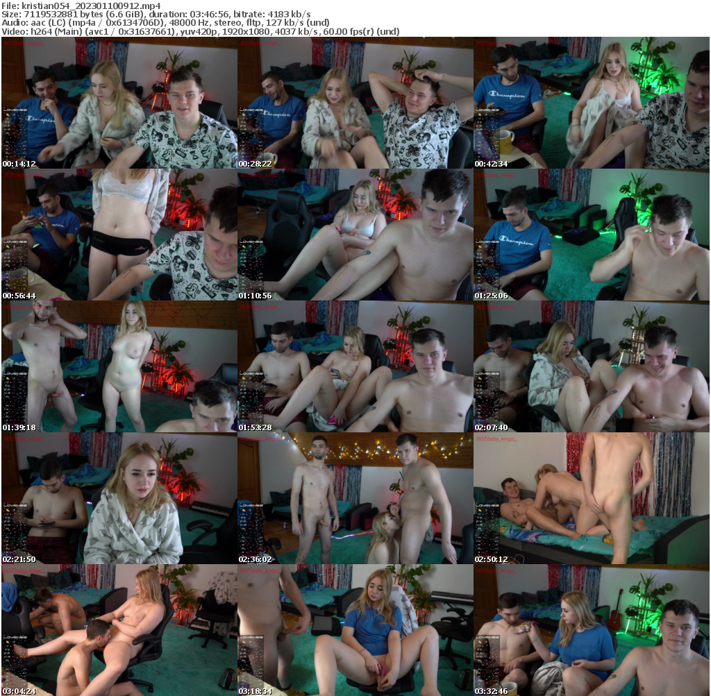 Preview thumb from kristian054 on 2023-01-10 @ bongacams