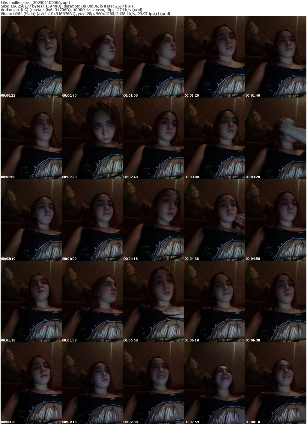 Preview thumb from mollie_rose on 2023-01-10 @ bongacams