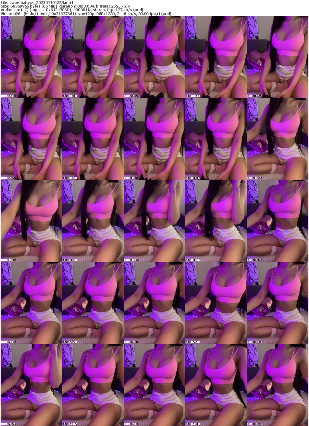 Preview thumb from sweetbabyxs on 2023-01-10 @ bongacams