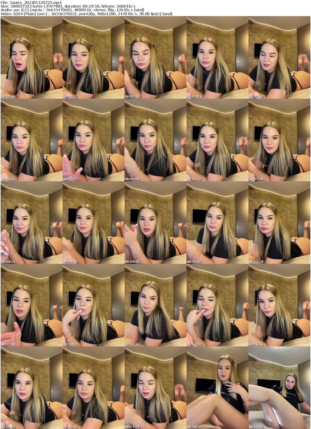 Preview thumb from 1ouise on 2023-01-12 @ bongacams