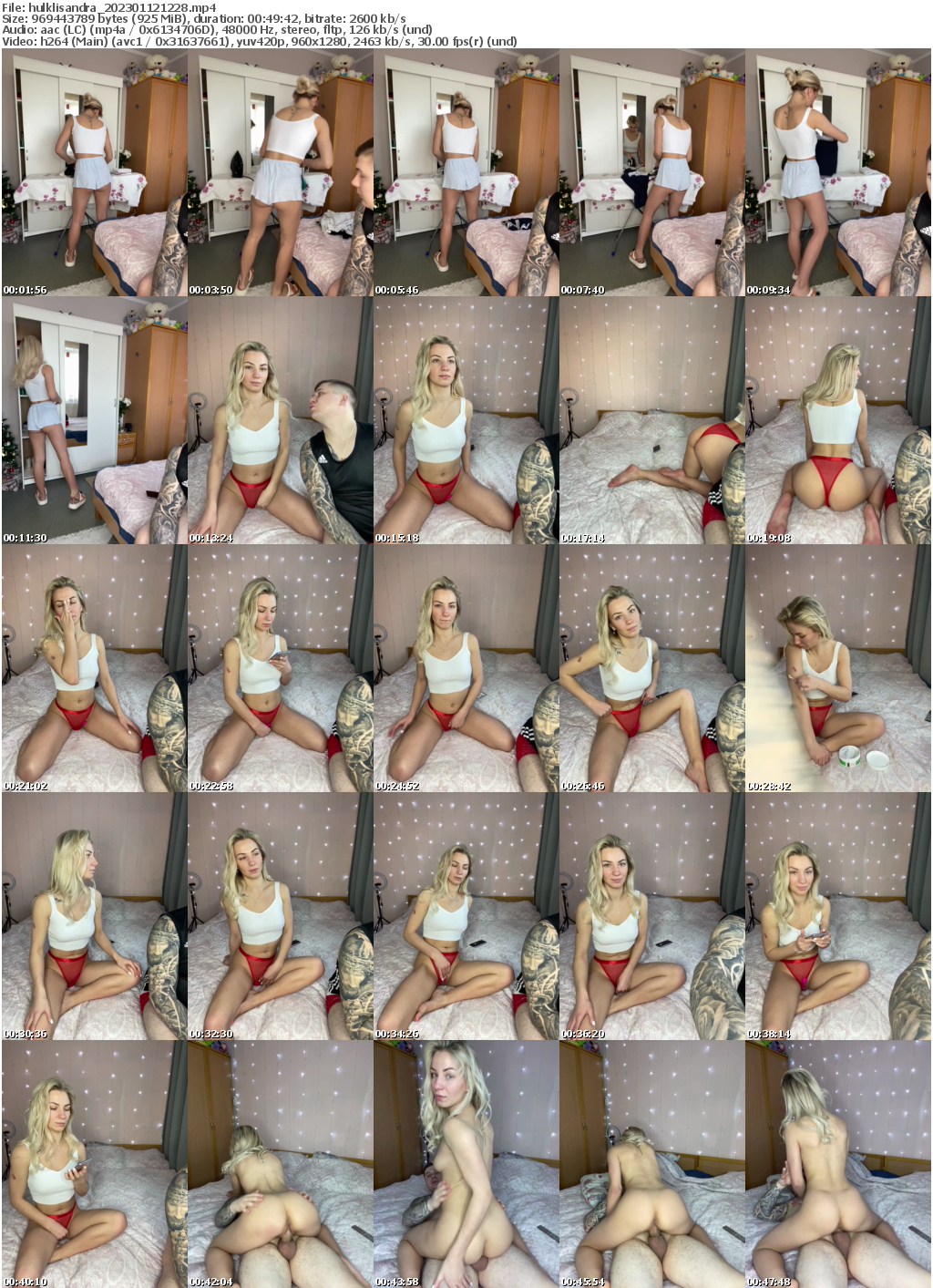 Preview thumb from hulklisandra on 2023-01-12 @ bongacams