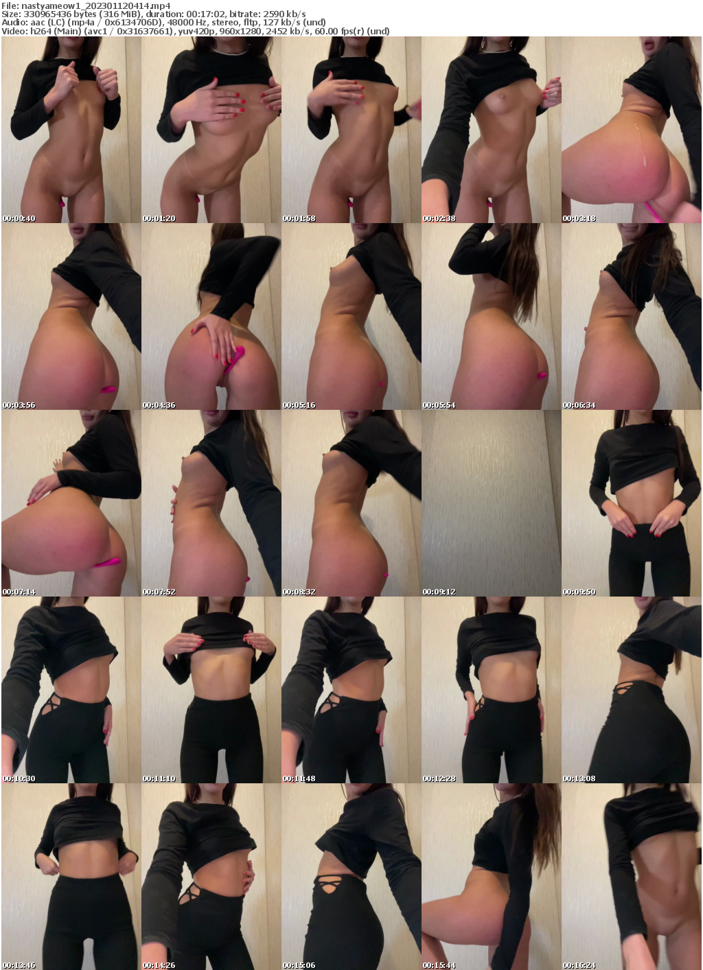 Preview thumb from nastyameow1 on 2023-01-12 @ bongacams