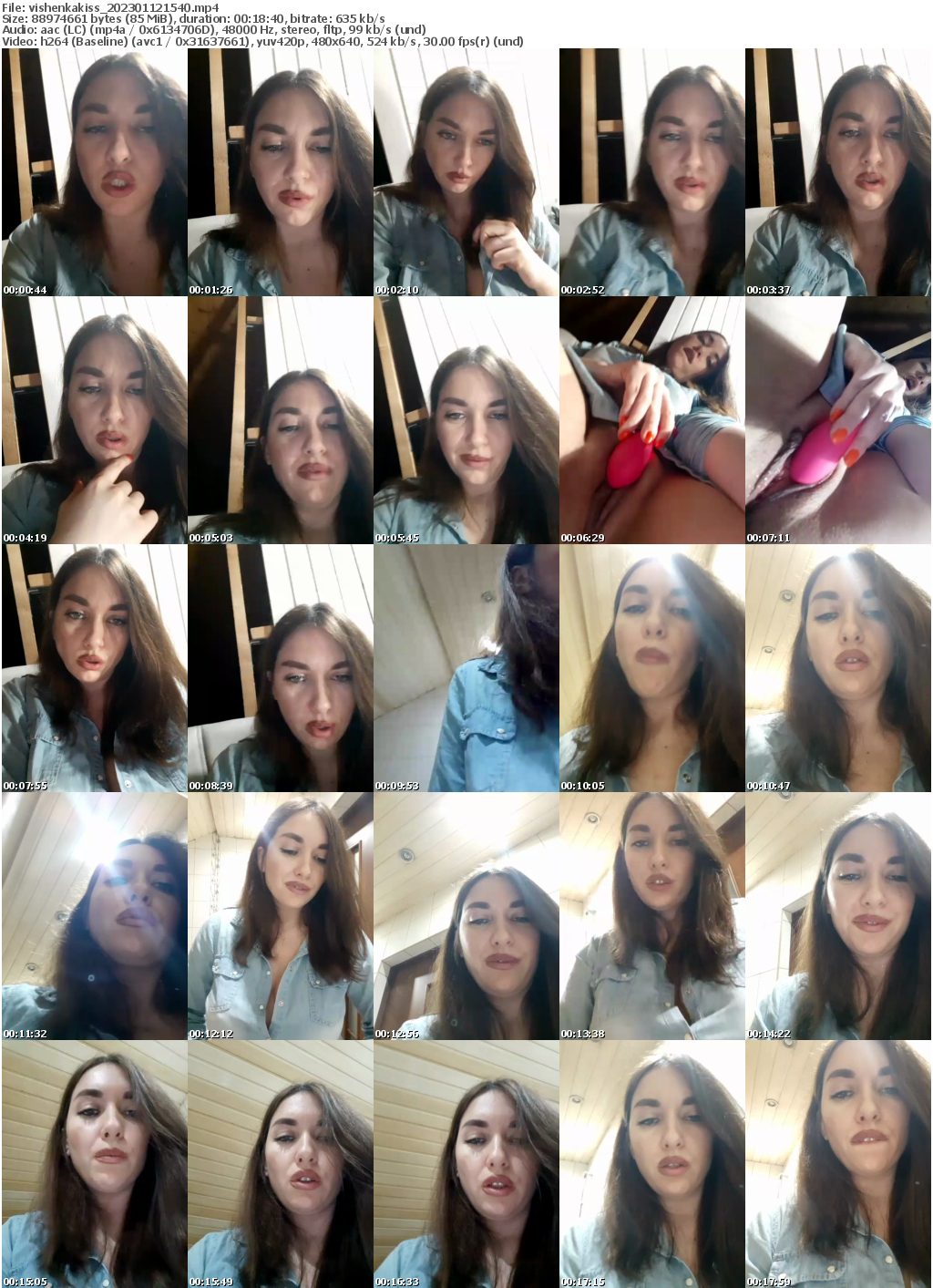 Preview thumb from vishenkakiss on 2023-01-12 @ bongacams