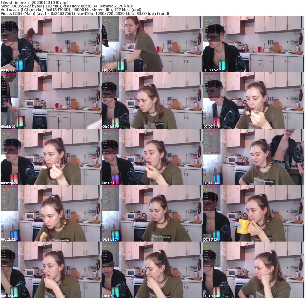 Preview thumb from shrimprolls on 2023-01-13 @ bongacams