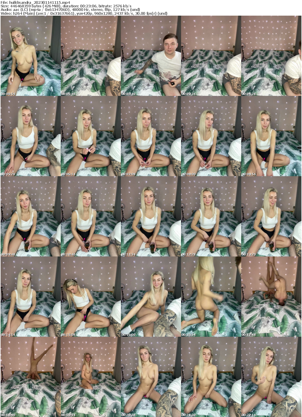 Preview thumb from hulklisandra on 2023-01-14 @ bongacams