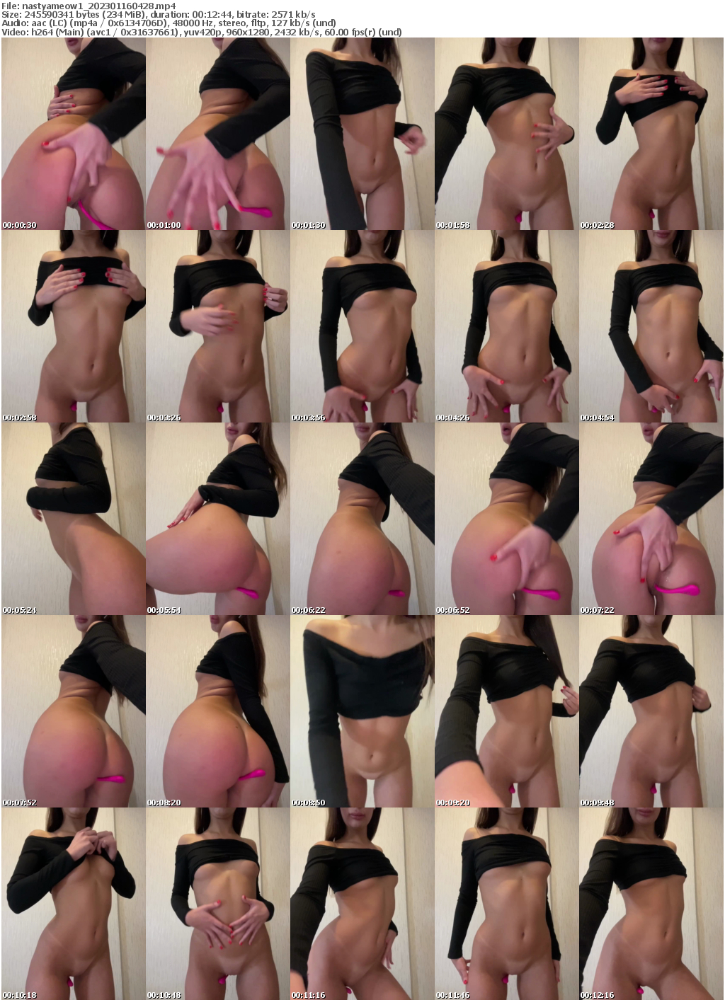 Preview thumb from nastyameow1 on 2023-01-16 @ bongacams