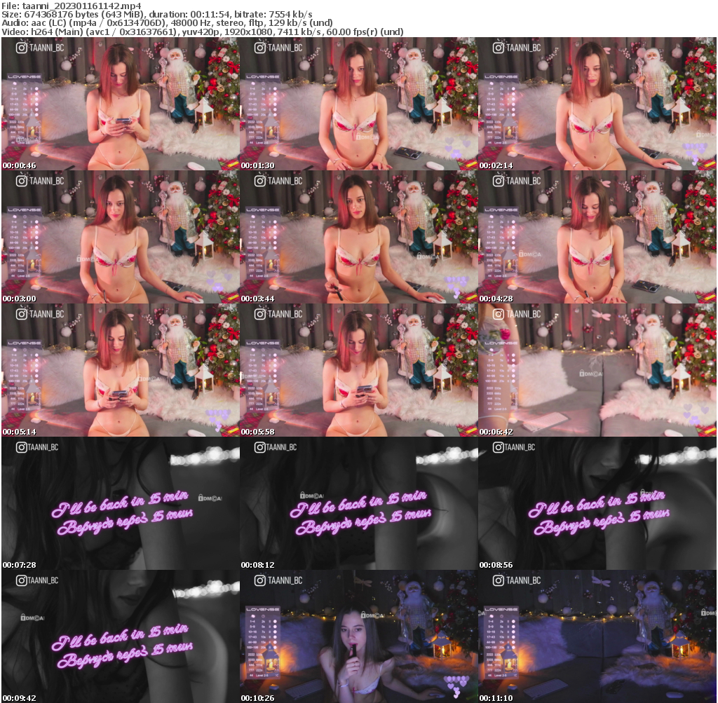 Preview thumb from taanni on 2023-01-16 @ bongacams