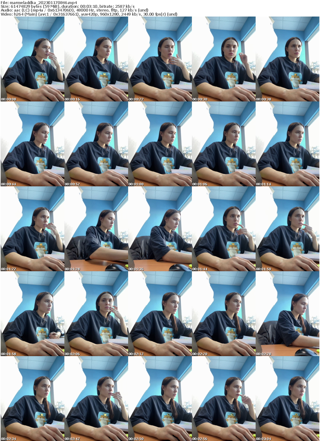 Preview thumb from marmeladdka on 2023-01-17 @ bongacams