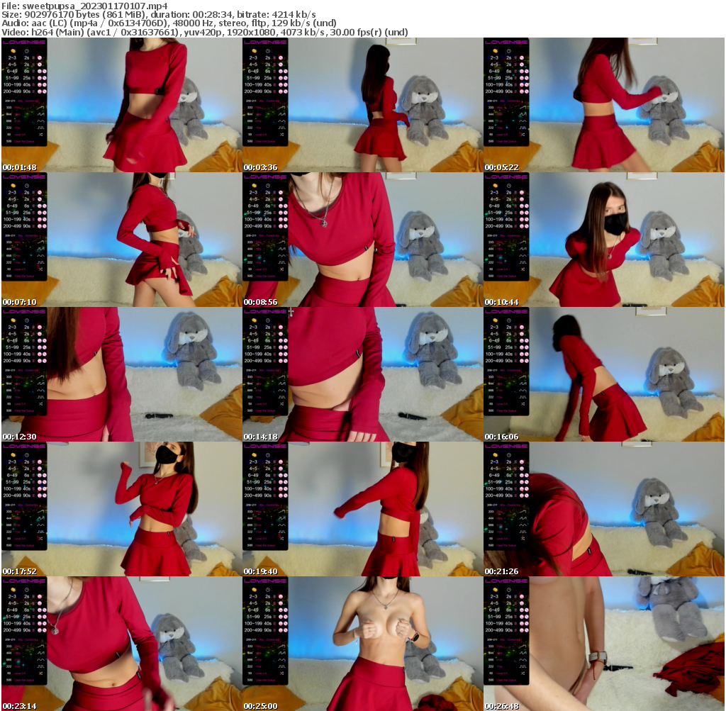 Preview thumb from sweetpupsa on 2023-01-17 @ bongacams