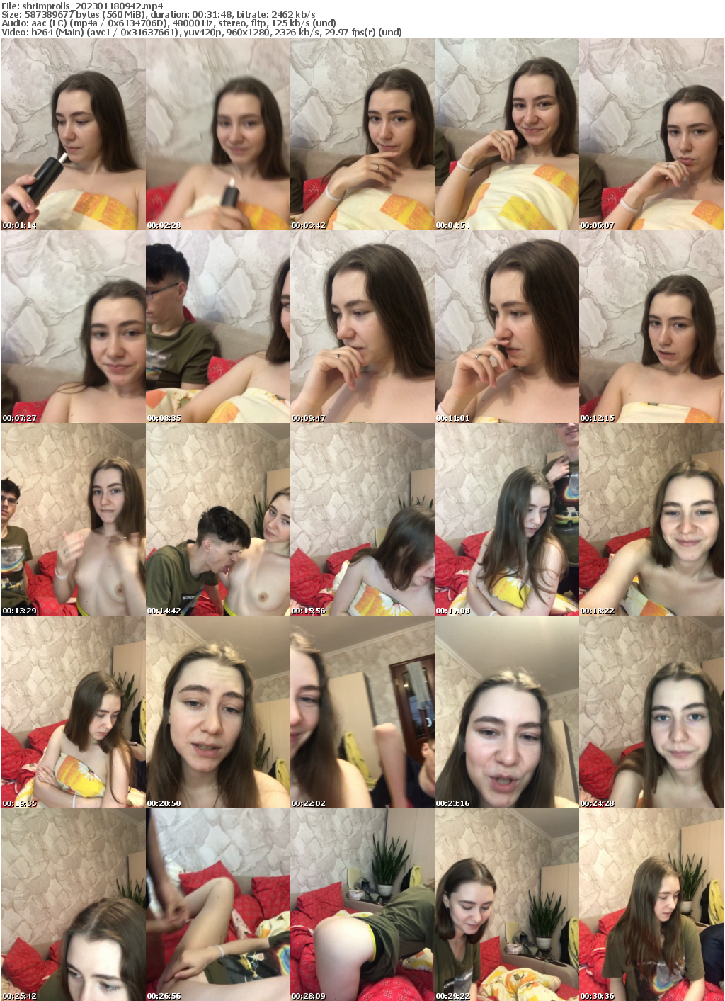 Preview thumb from shrimprolls on 2023-01-18 @ bongacams