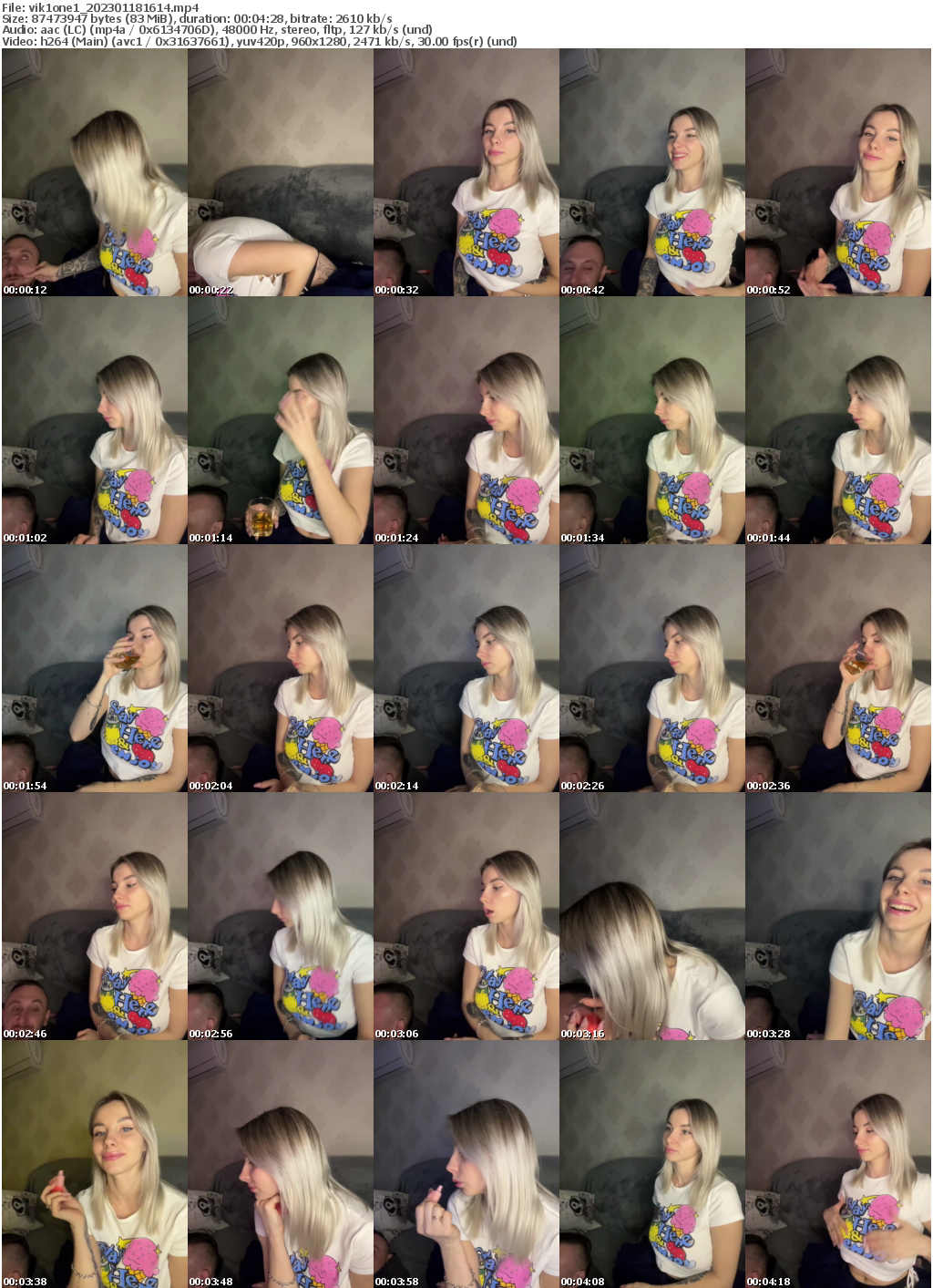 Preview thumb from vik1one1 on 2023-01-18 @ bongacams