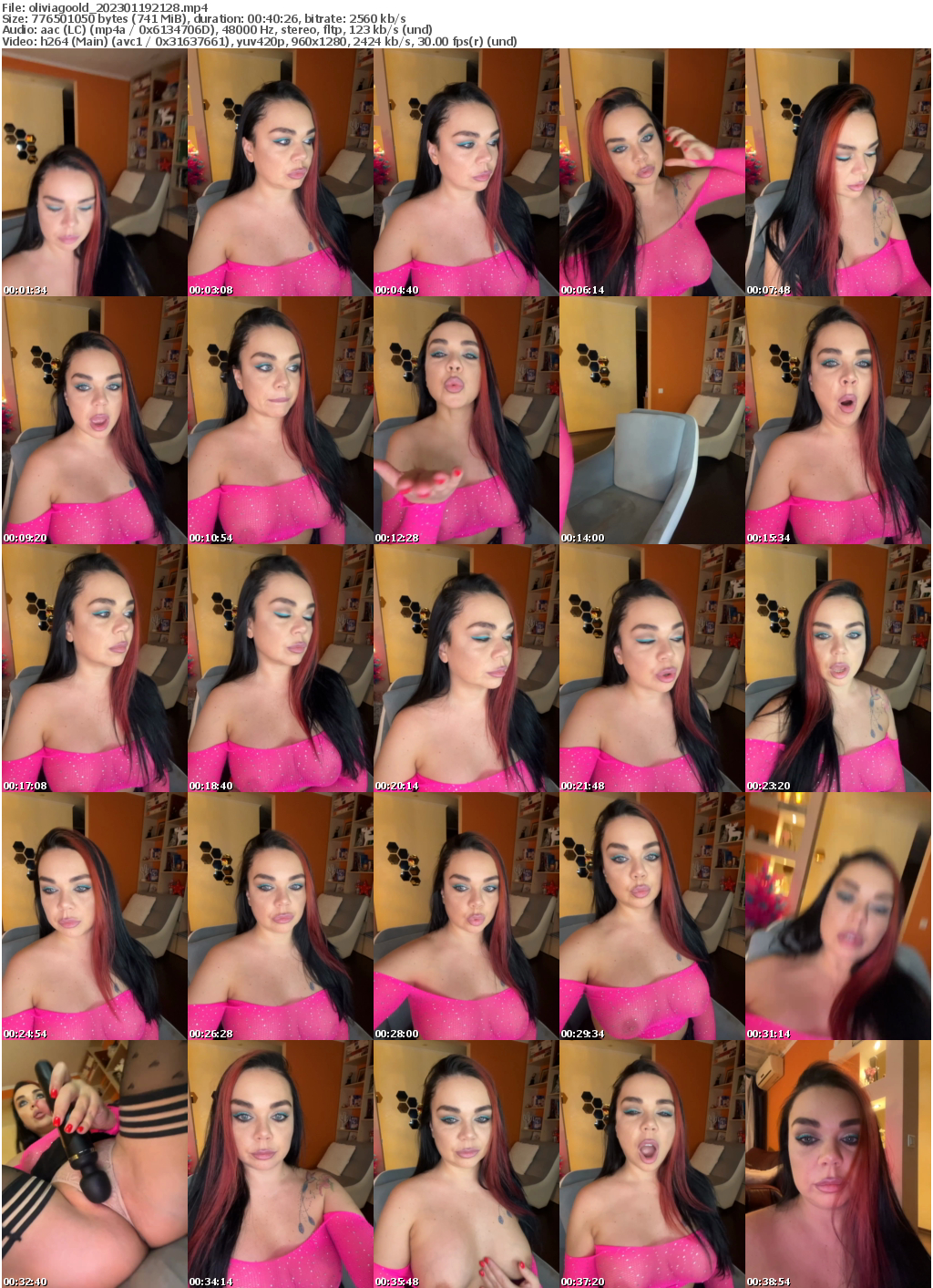 Preview thumb from oliviagoold on 2023-01-19 @ bongacams