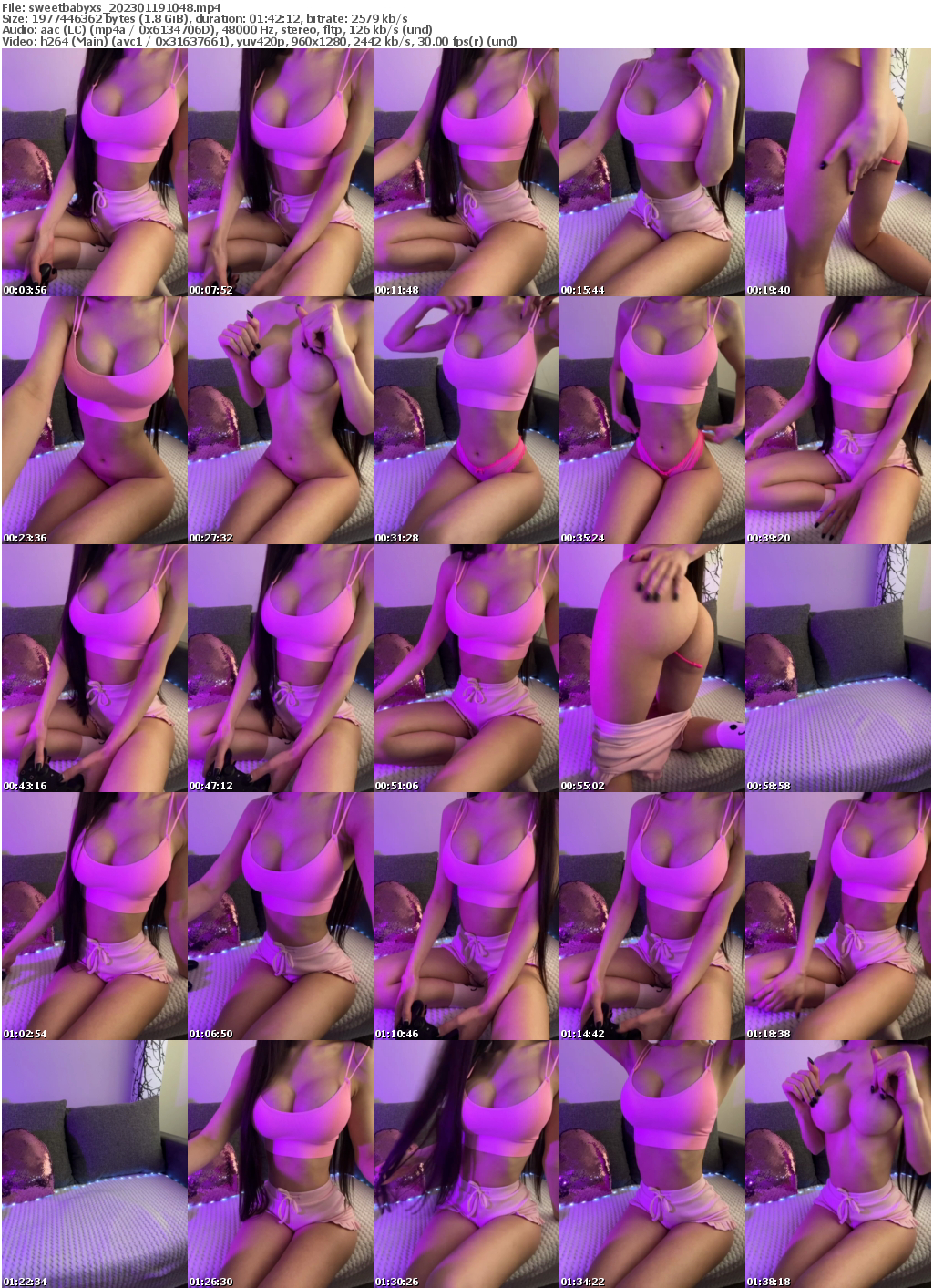 Preview thumb from sweetbabyxs on 2023-01-19 @ bongacams