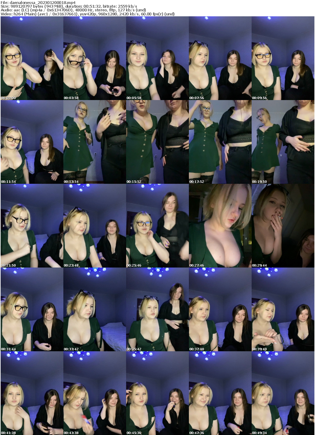 Preview thumb from daenalonessa on 2023-01-20 @ bongacams