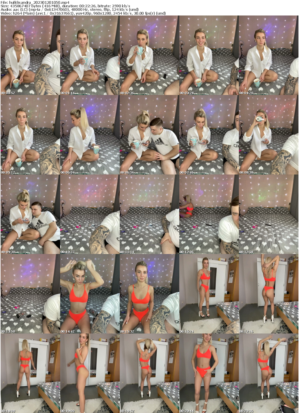 Preview thumb from hulklisandra on 2023-01-20 @ bongacams