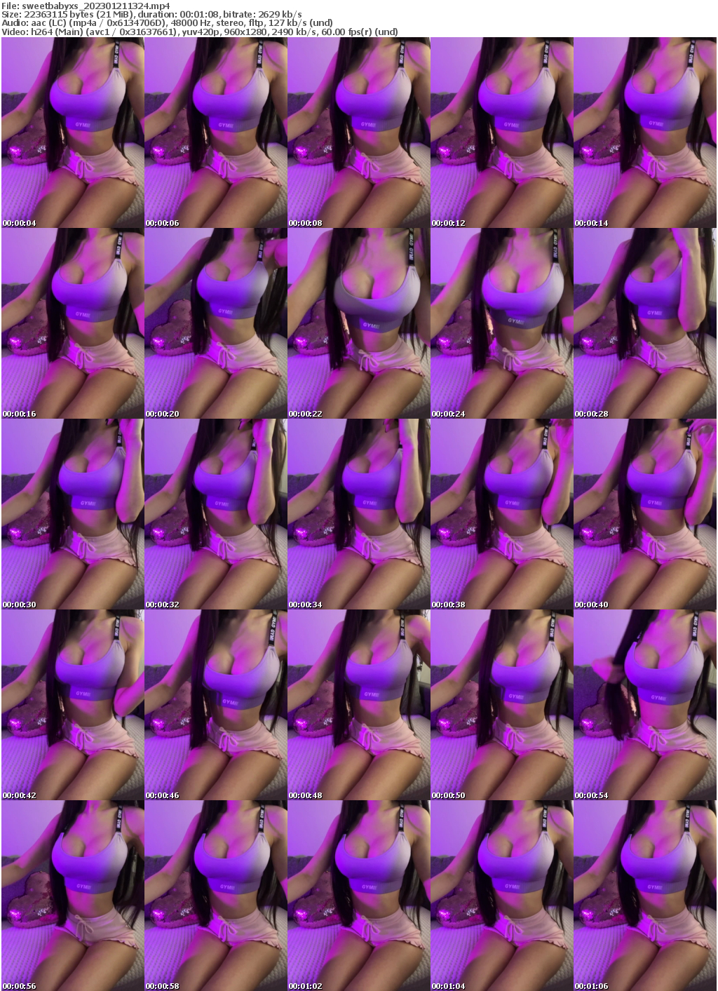 Preview thumb from sweetbabyxs on 2023-01-21 @ bongacams