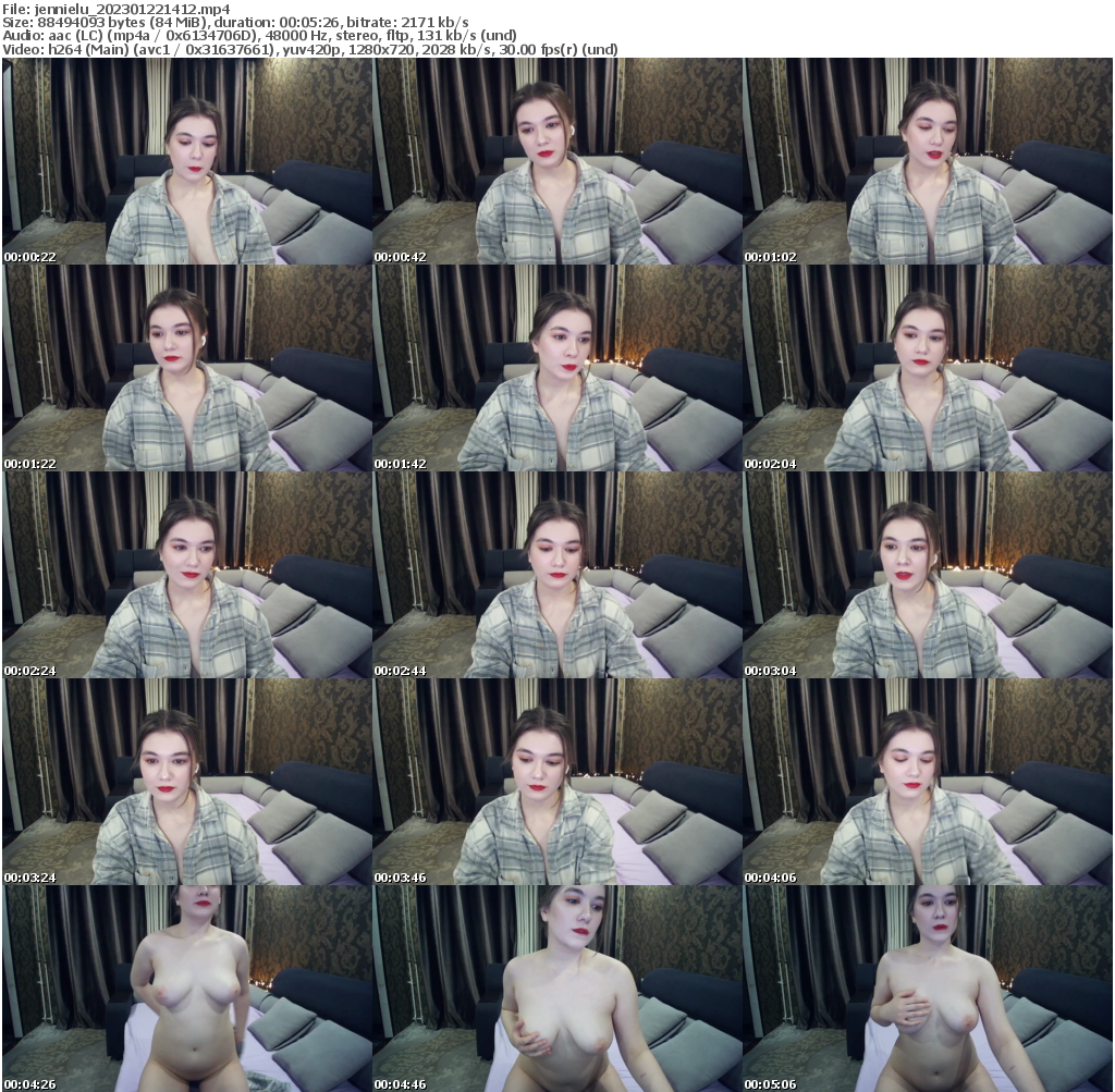 Preview thumb from jennielu on 2023-01-22 @ bongacams