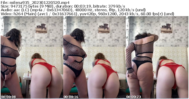 Preview thumb from milena935 on 2023-01-22 @ bongacams