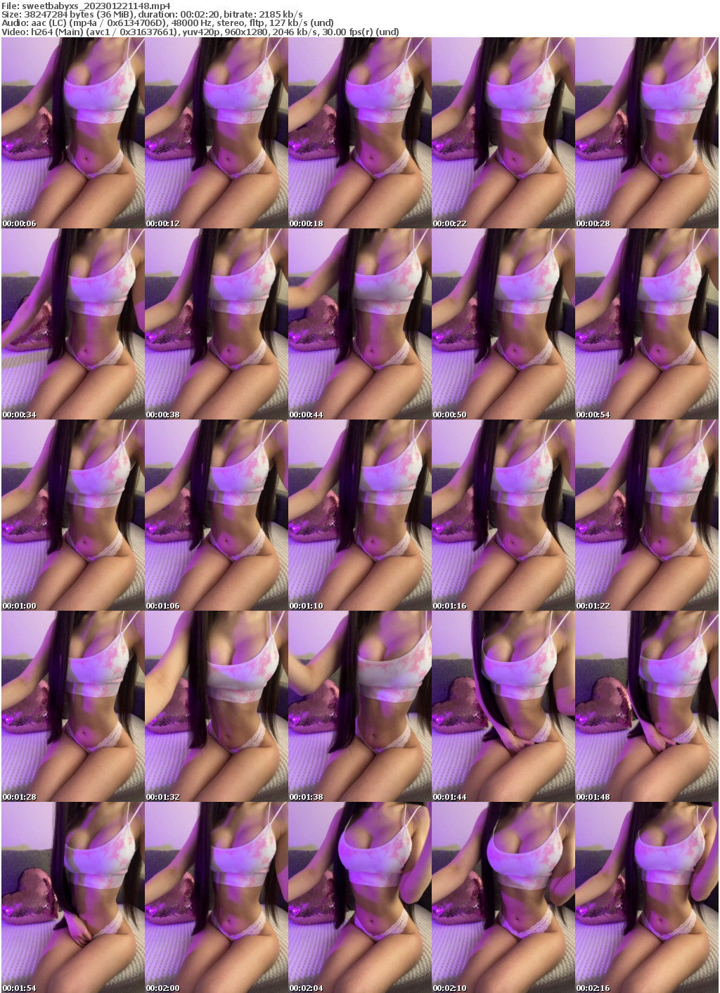 Preview thumb from sweetbabyxs on 2023-01-22 @ bongacams