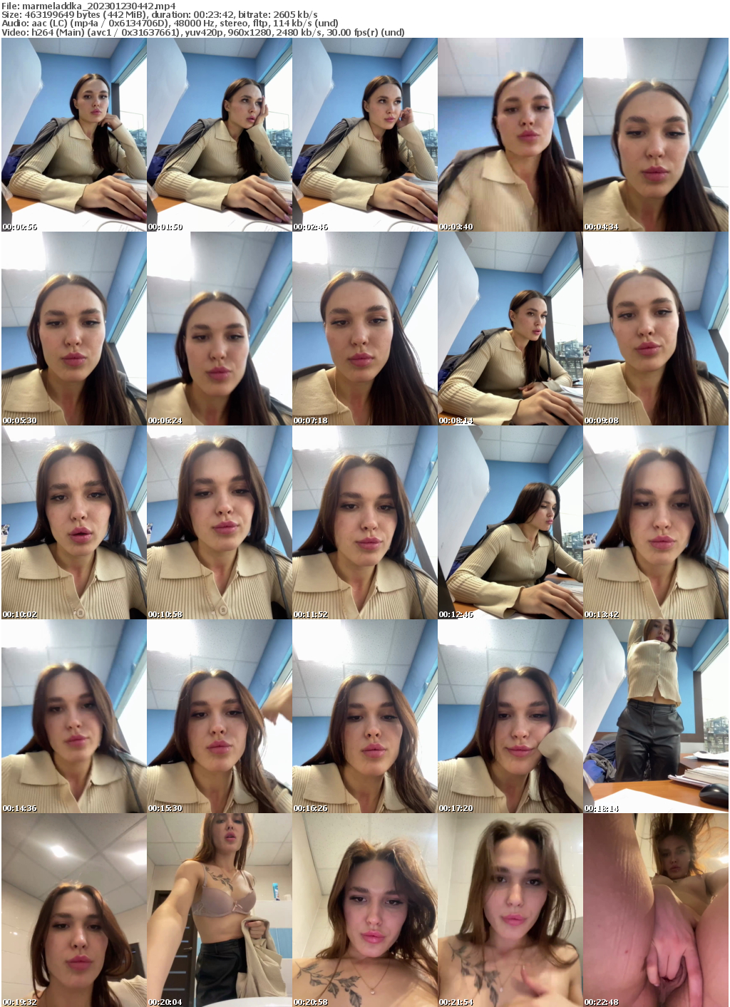 Preview thumb from marmeladdka on 2023-01-23 @ bongacams