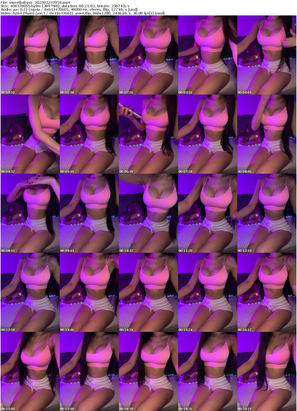 Preview thumb from sweetbabyxs on 2023-01-23 @ bongacams