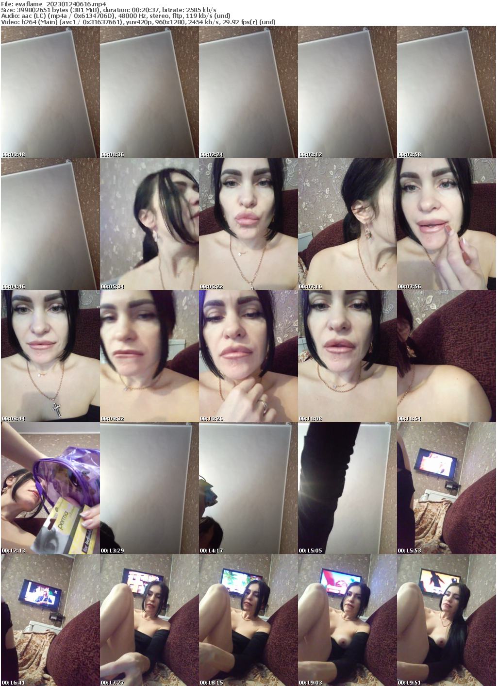 Preview thumb from evaflame on 2023-01-24 @ bongacams