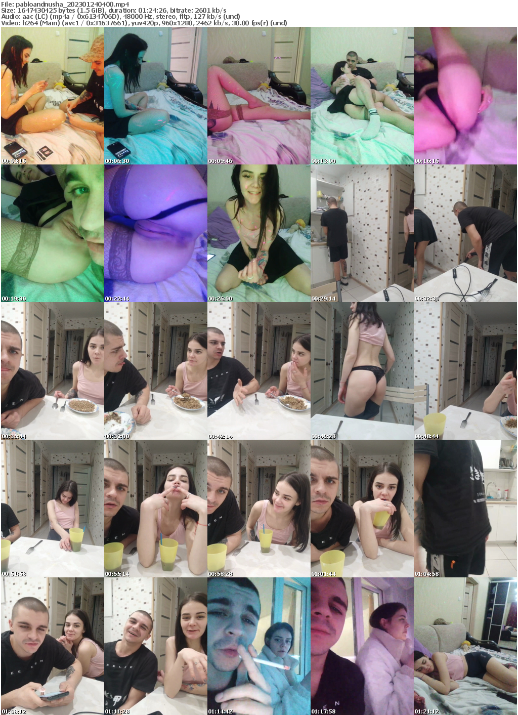 Preview thumb from pabloandnusha on 2023-01-24 @ bongacams