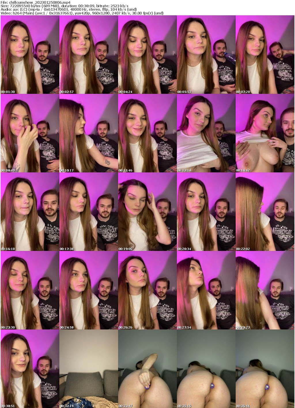 Preview thumb from chillcumshow on 2023-01-25 @ bongacams