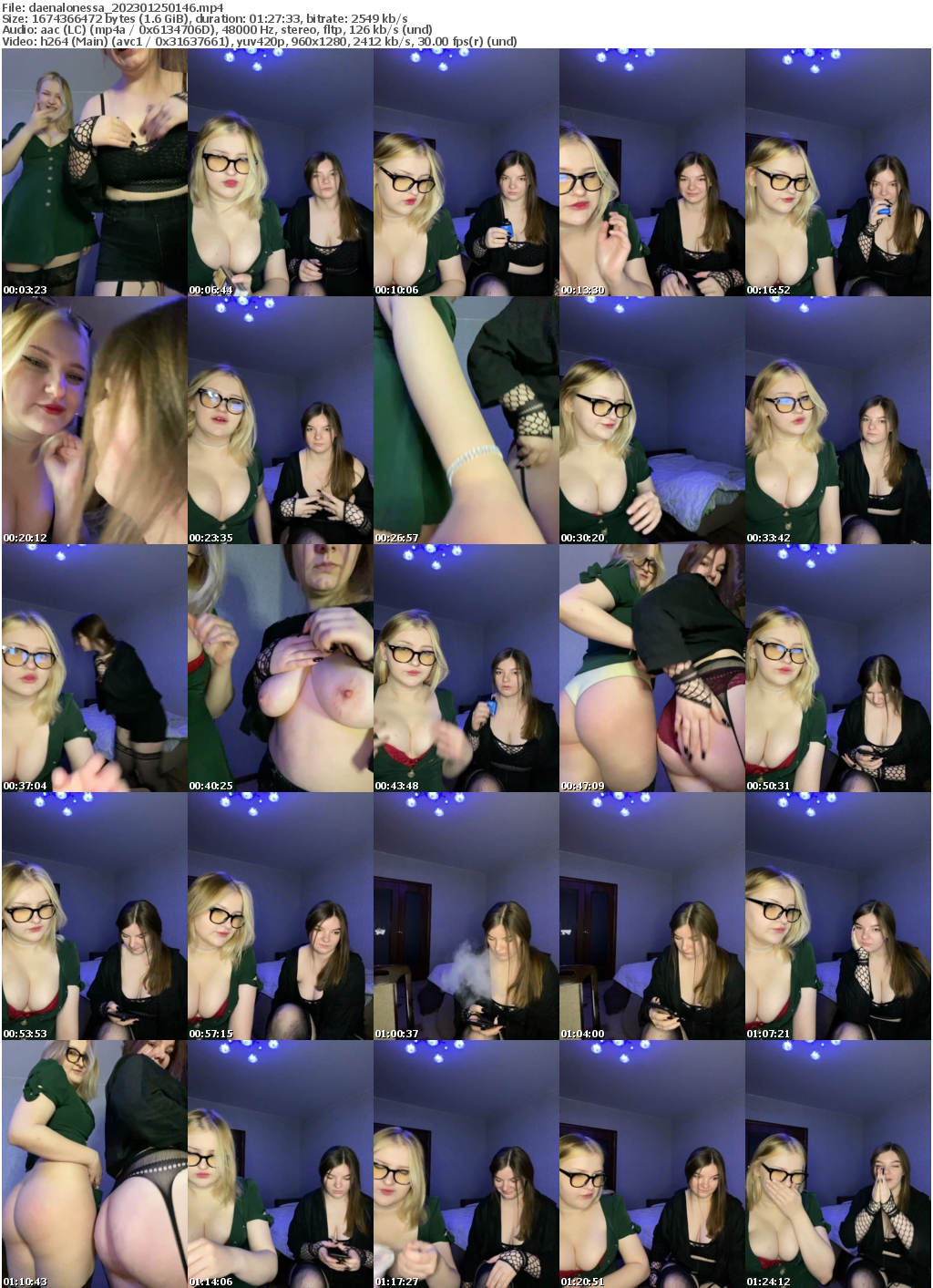 Preview thumb from daenalonessa on 2023-01-25 @ bongacams