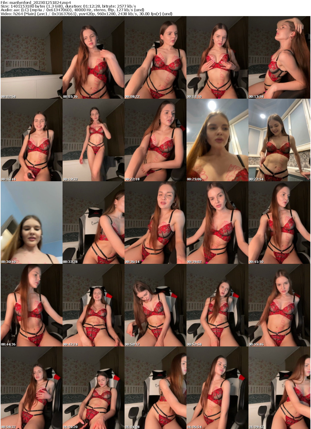 Preview thumb from marilynford on 2023-01-25 @ bongacams