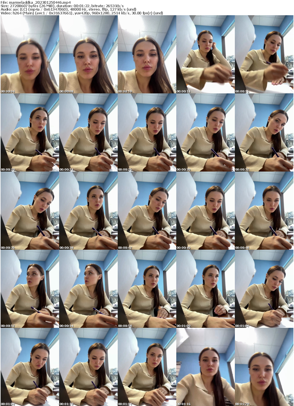 Preview thumb from marmeladdka on 2023-01-25 @ bongacams