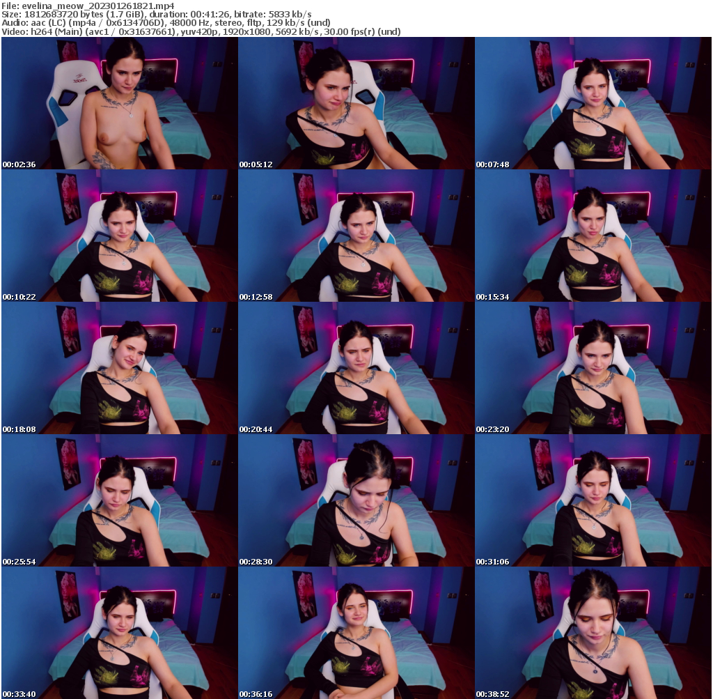 Preview thumb from evelina_meow on 2023-01-26 @ bongacams