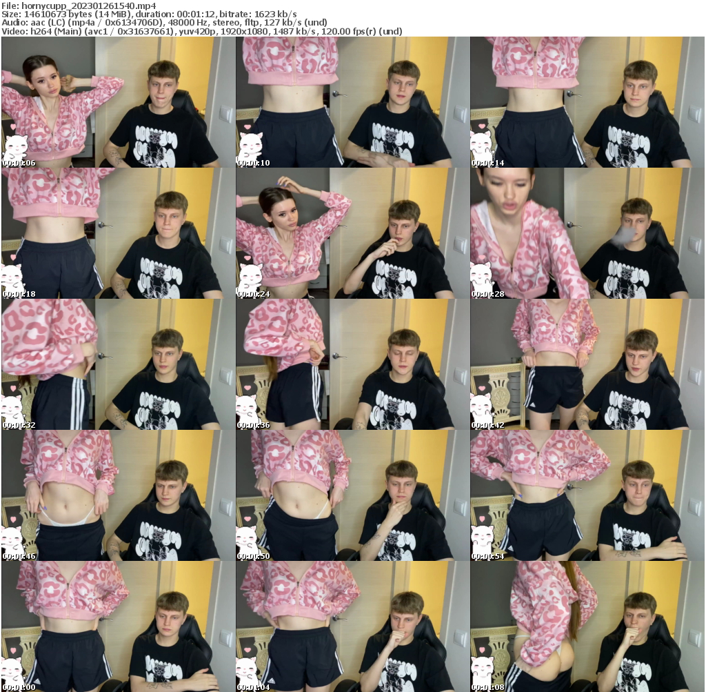 Preview thumb from hornycupp on 2023-01-26 @ bongacams