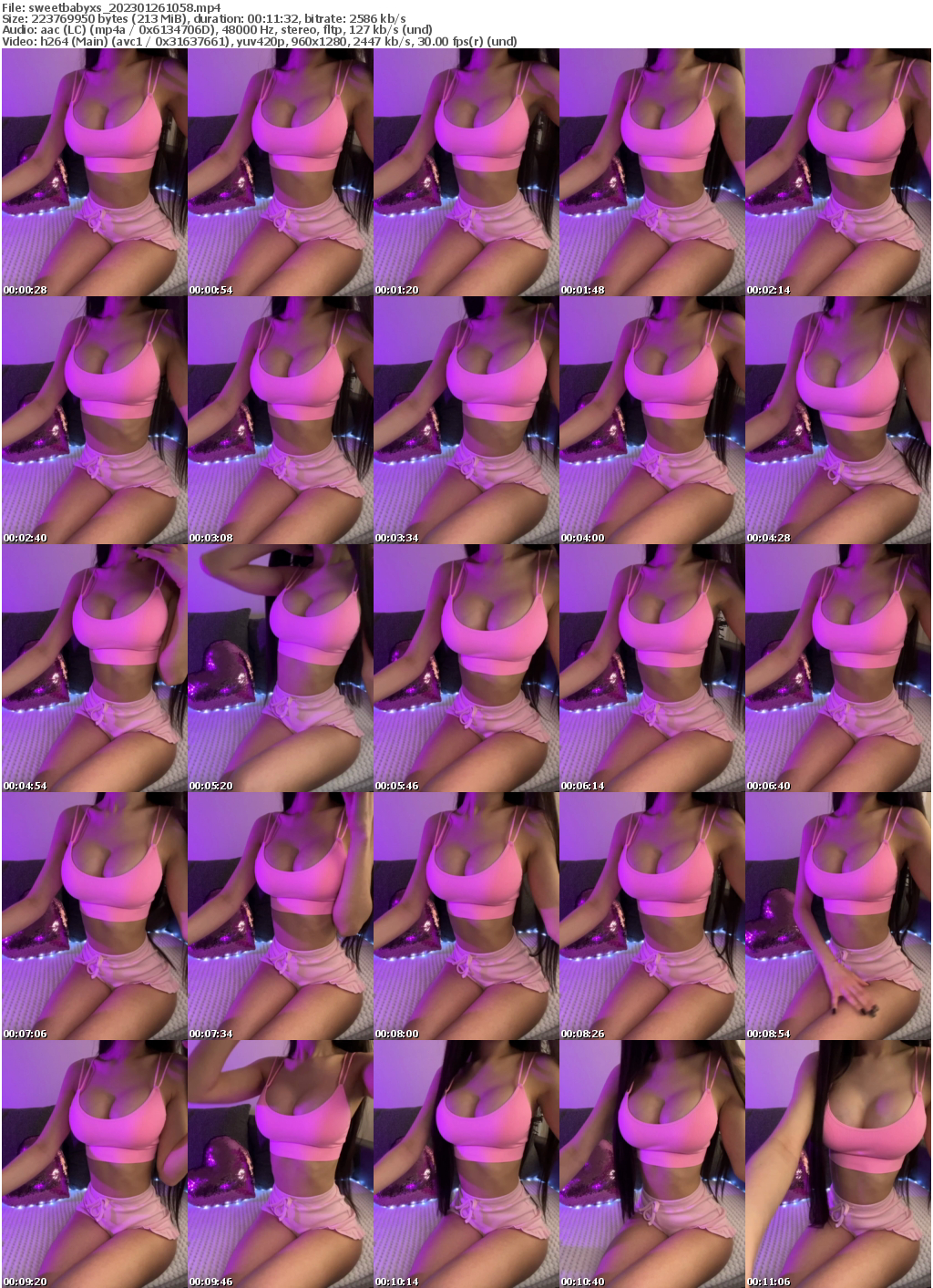 Preview thumb from sweetbabyxs on 2023-01-26 @ bongacams