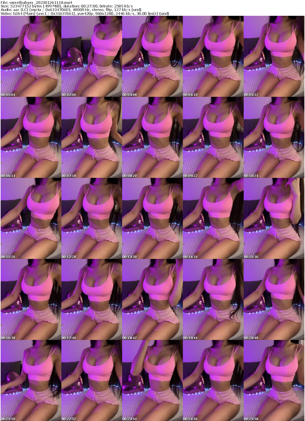 Preview thumb from sweetbabyxs on 2023-01-26 @ bongacams