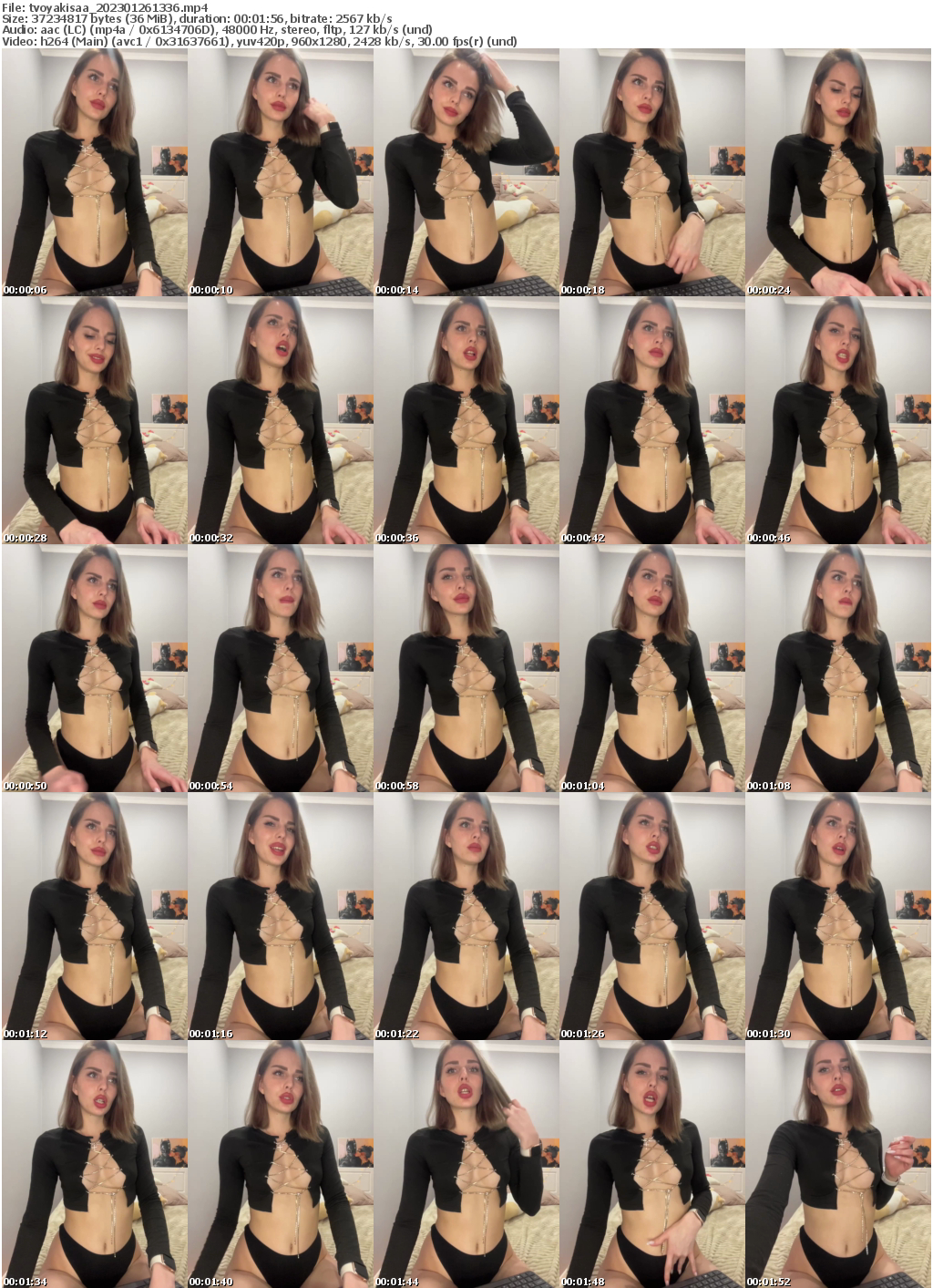 Preview thumb from tvoyakisaa on 2023-01-26 @ bongacams