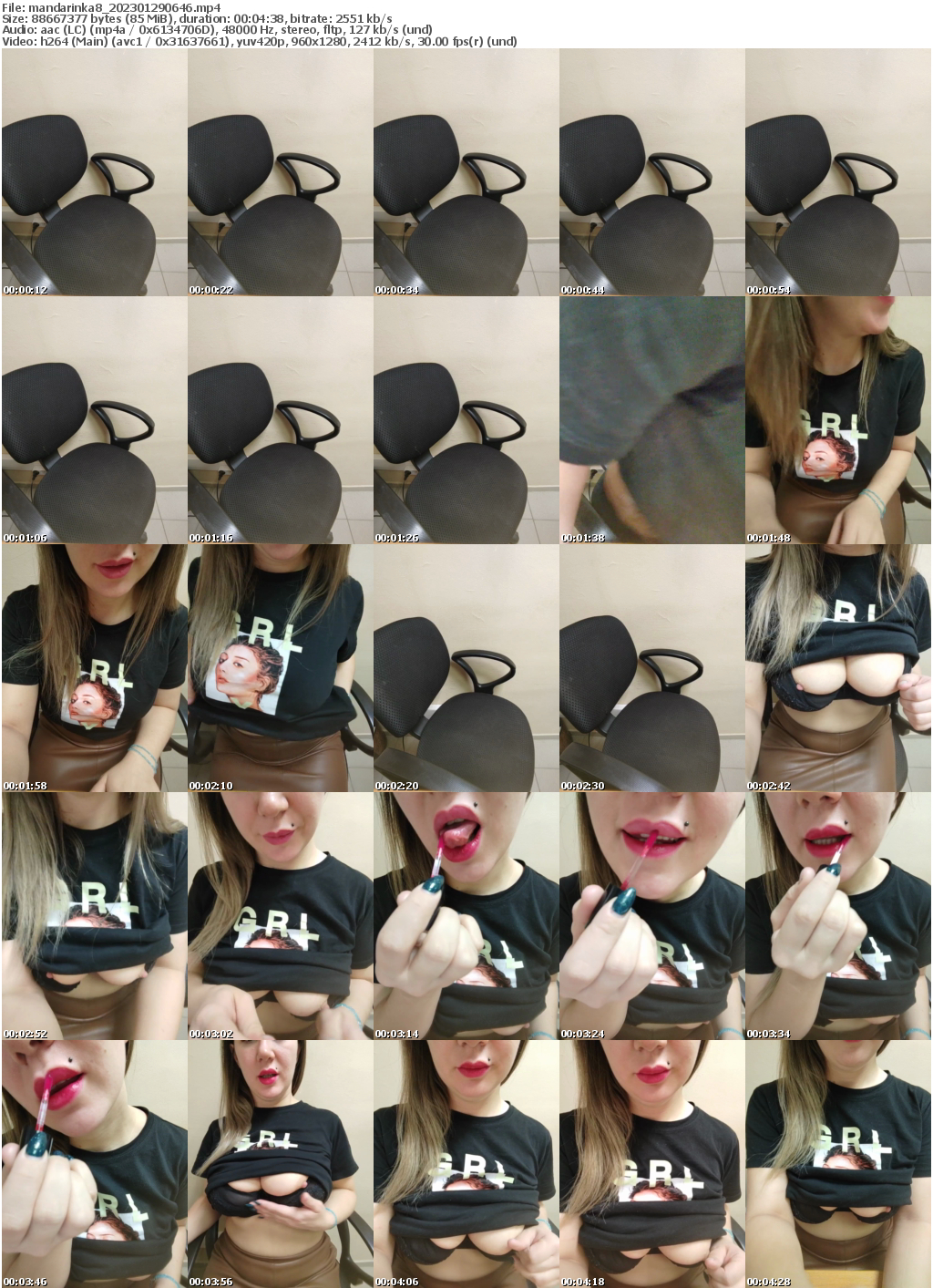 Preview thumb from mandarinka8 on 2023-01-29 @ bongacams