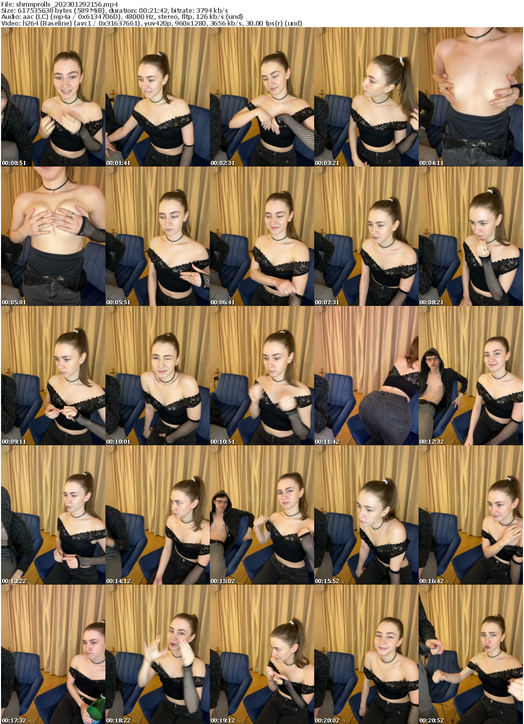 Preview thumb from shrimprolls on 2023-01-29 @ bongacams