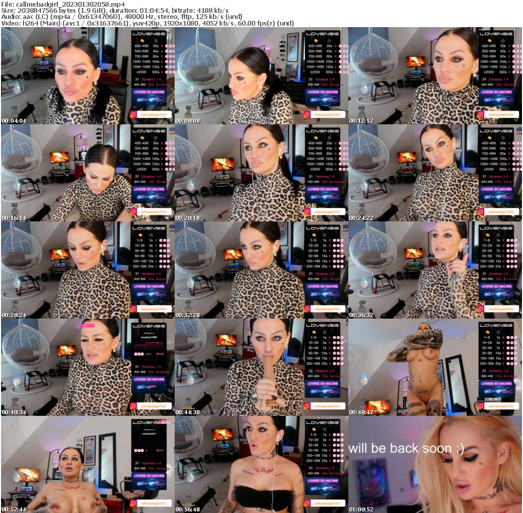 Preview thumb from callmebadgirl on 2023-01-30 @ bongacams