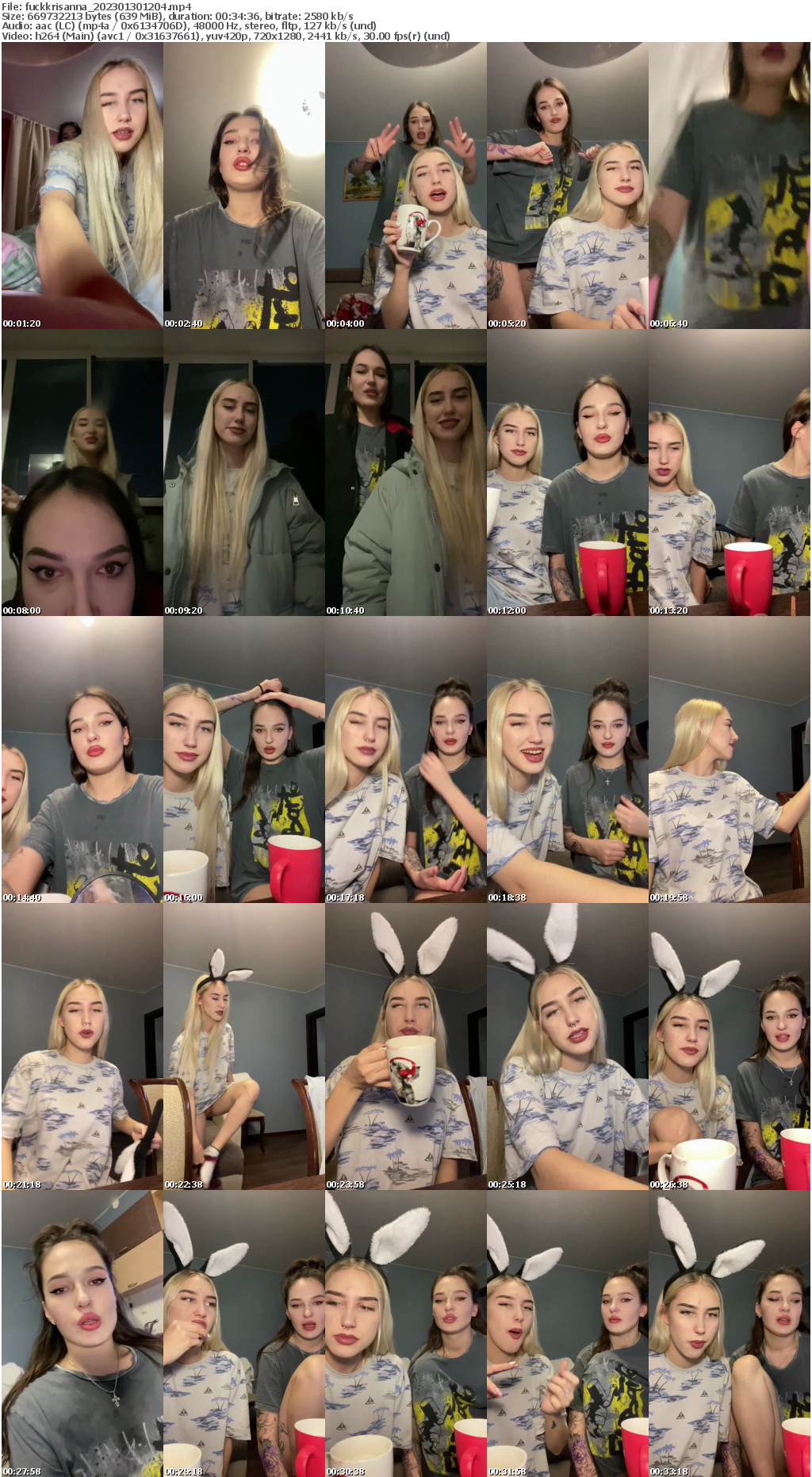 Preview thumb from fuckkrisanna on 2023-01-30 @ bongacams