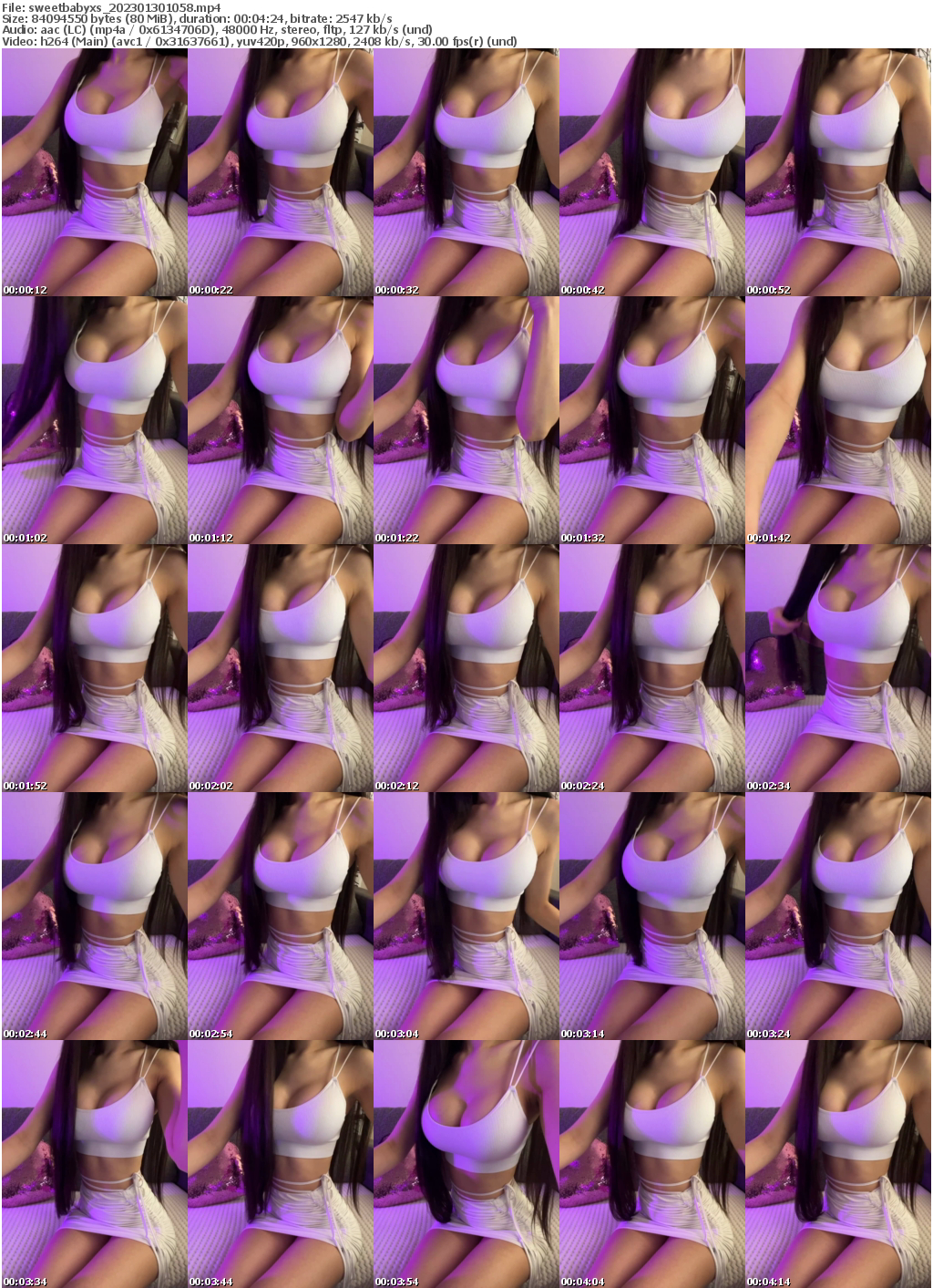 Preview thumb from sweetbabyxs on 2023-01-30 @ bongacams