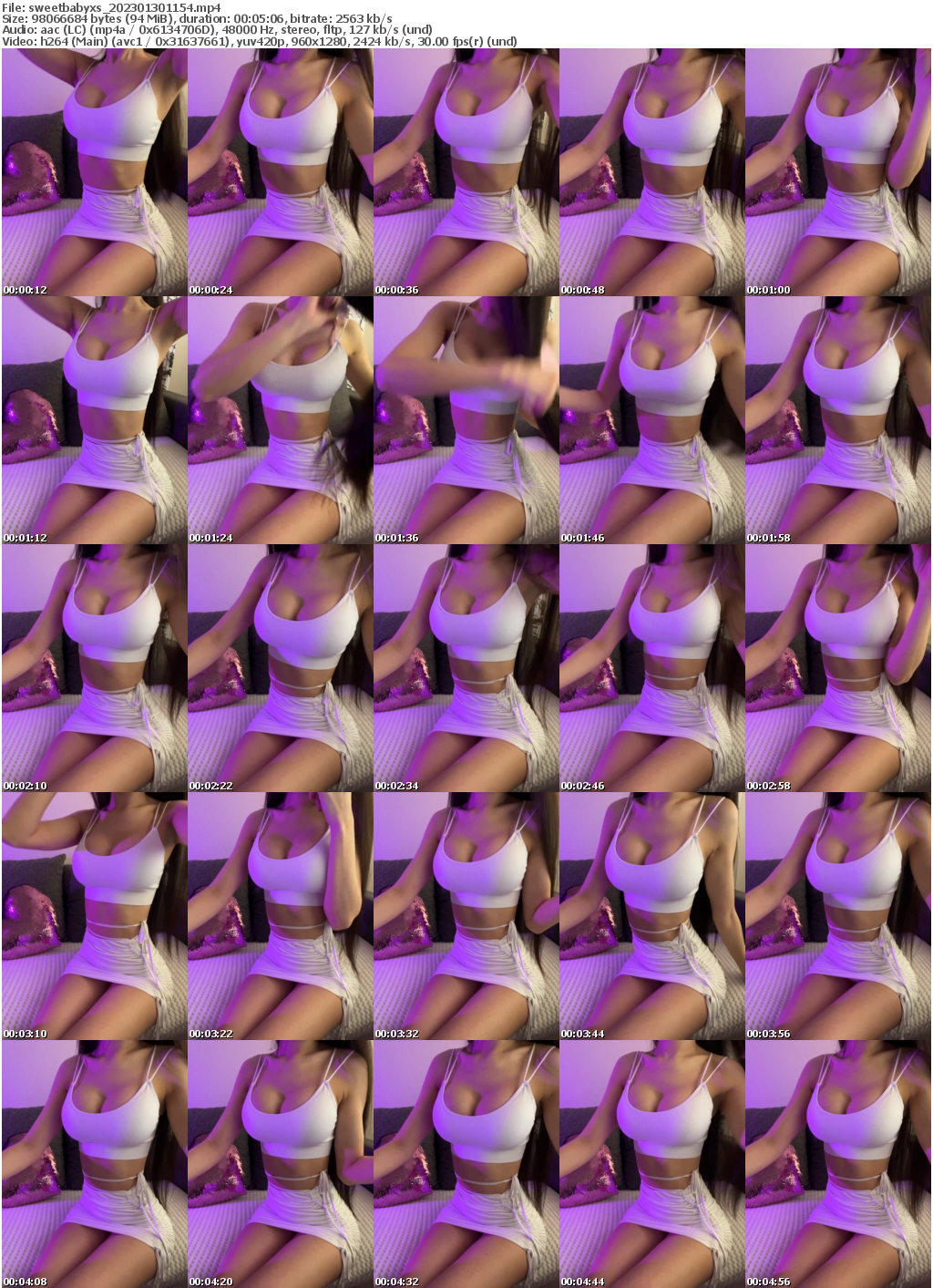 Preview thumb from sweetbabyxs on 2023-01-30 @ bongacams