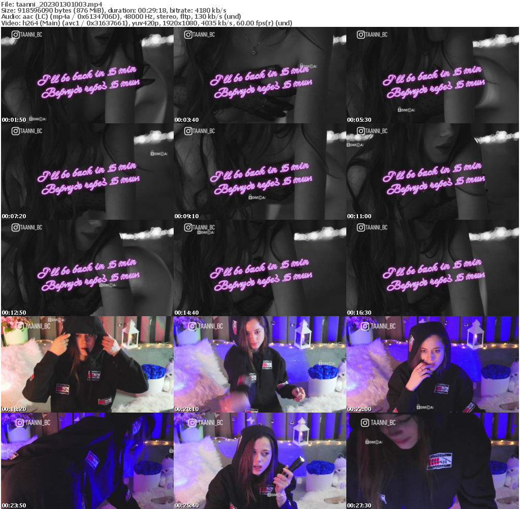 Preview thumb from taanni on 2023-01-30 @ bongacams