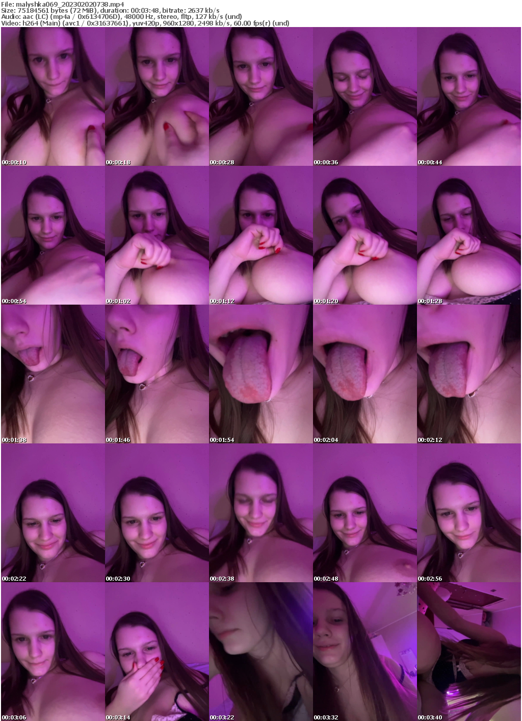 Preview thumb from malyshka069 on 2023-02-02 @ bongacams