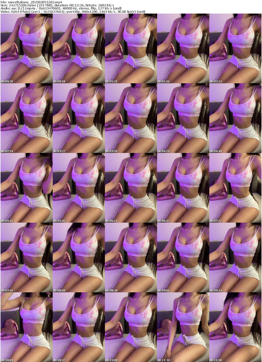 Preview thumb from sweetbabyxs on 2023-02-05 @ bongacams