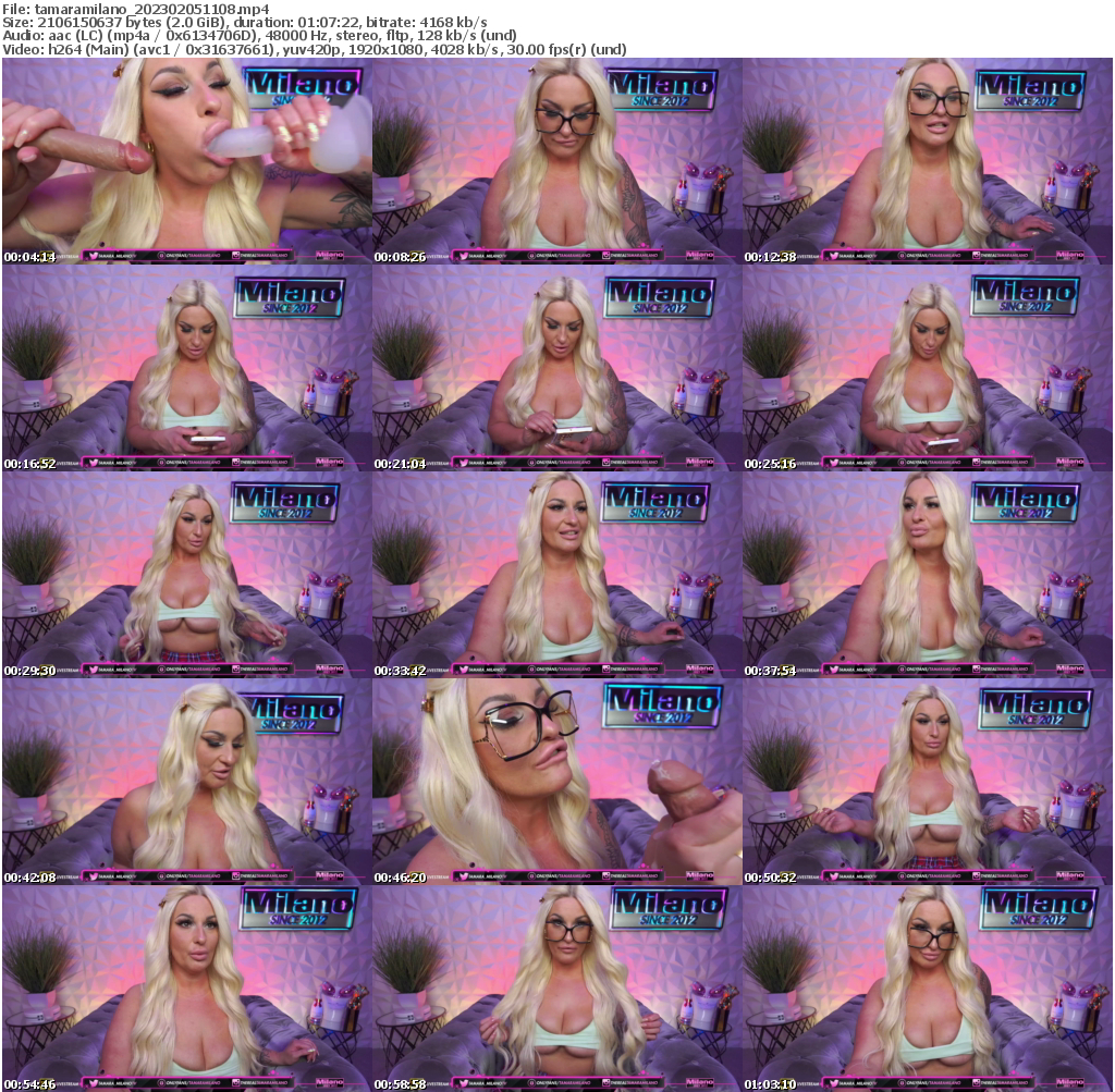 Preview thumb from tamaramilano on 2023-02-05 @ bongacams